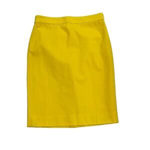 J. Crew Cotton Blend/Stretch Bright Yellow No. 2 Pencil Skirt, Size 2